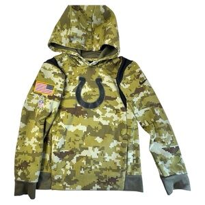 Nike Youth Indianapolis Colts Salute to Service Camouflage Hoodie Size 8 NFL